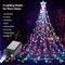 Outdoor Christmas Lights 344 LED Christmas Star Lights with 9 Strands 11.9ft Waterfall Tree Lights, 8 Modes, Waterproof & Timer for Garden Yard Patio Outdoor Xmas Decorations,Red Green White